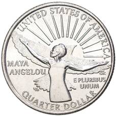 Монета 1/4 доллара (25 центов)  2022 года D США — Американские женщины — Майя Анжелу (аверс)