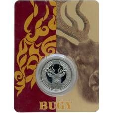 Монета 100 тенге 2020 года Казахстан — Культовые животные тотемы кочевников — Олень ( в блистере) (аверс)