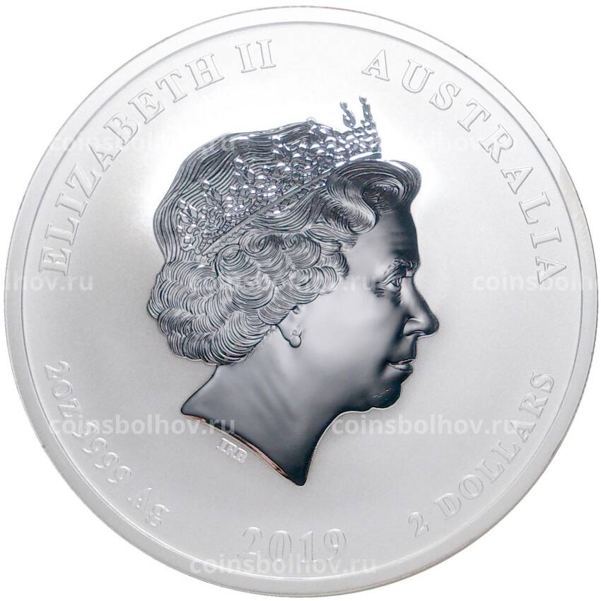 Монета 2 доллара 2019 года Австралия —  Год свиньи (вид 2)