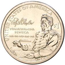 Монета 1 доллар 2022 года P США  Коренные американцы — Эли Сэмюэл Паркер (аверс)