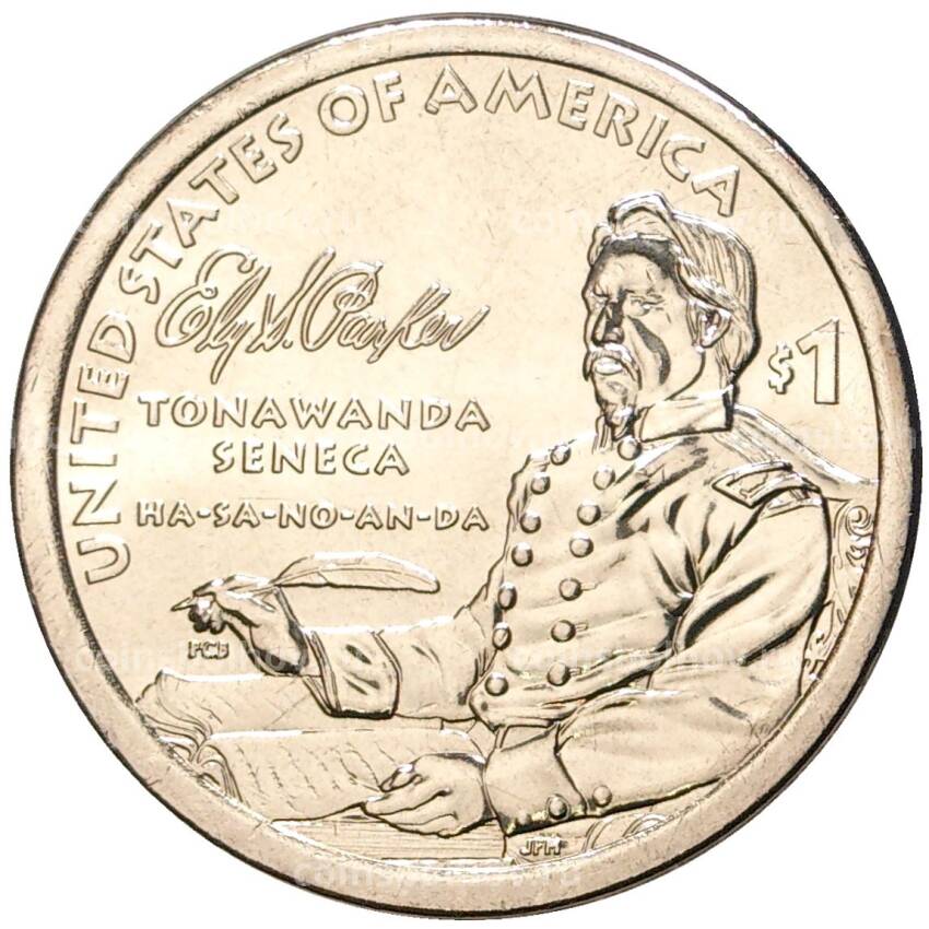 Монета 1 доллар 2022 года P США  Коренные американцы — Эли Сэмюэл Паркер