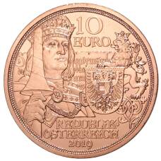 Монета 10 евро 2019 года Австрия —  Рыцарские истории — Рыцарство (реверс)