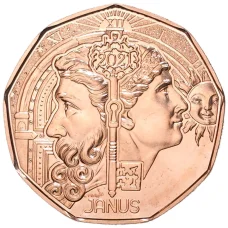 Монета 5 евро 2021 года Австрия —  Новый год — Янус (аверс)