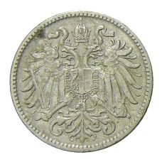 Монета 10 геллеров 1909 года Австрия (реверс)