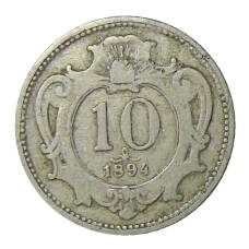 Монета 10 геллеров 1894 года Австрия (аверс)