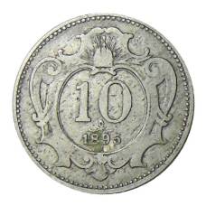 Монета 10 геллеров 1895 года Австрия (аверс)