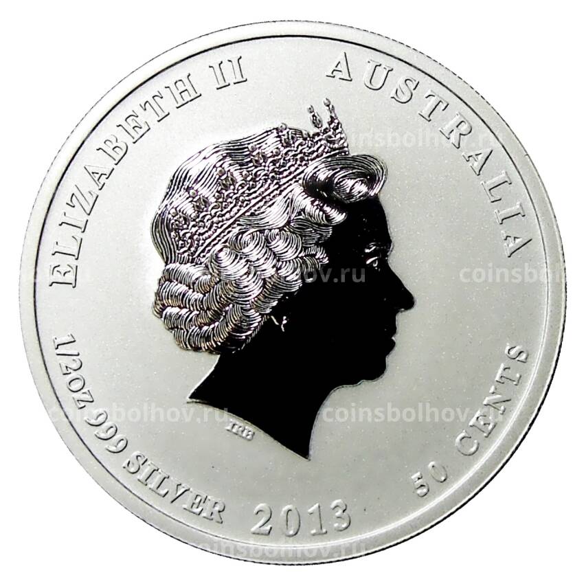 Монета 50 центов 2013 года Австралия —  Год Змеи (вид 2)