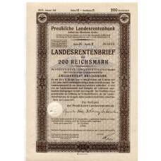 Банкнота Облигация 4,5% 200 рейхсмарок 1937 года Германия