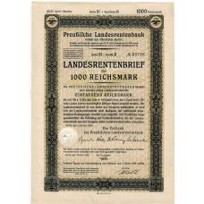 Банкнота Облигация 4,5% 1000 рейхсмарок 1939 года Германия