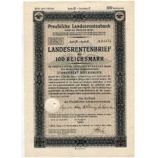 Банкнота Облигация 4,5% 100 рейхсмарок 1939 года Германия