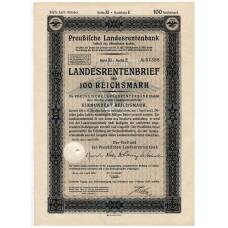 Банкнота Облигация 4,5% 100 рейхсмарок 1939 года Германия