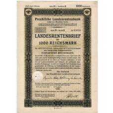 Банкнота Облигация 4,5% 1000 рейхсмарок 1939 года Германия
