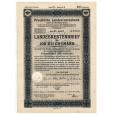 Банкнота Облигация 4,5% 100 рейхсмарок 1939 года Германия
