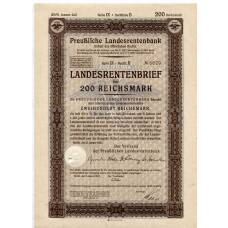 Банкнота Облигация 4,5% 200 рейхсмарок 1937 года Германия