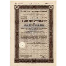 Банкнота Облигация 4,5% 200 рейхсмарок 1937 года Германия