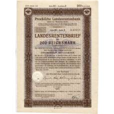 Банкнота Облигация 4,5% 200 рейхсмарок 1939 года Германия
