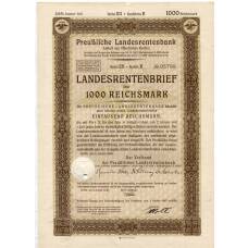 Банкнота Облигация 4,5% 1000 рейхсмарок 1940 года Германия