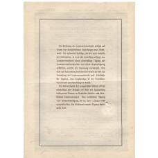 Банкнота Облигация 4,5% 1000 рейхсмарок 1937 года Германия (вид 2)