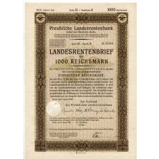 Банкнота Облигация 4,5% 1000 рейхсмарок 1935 года Германия