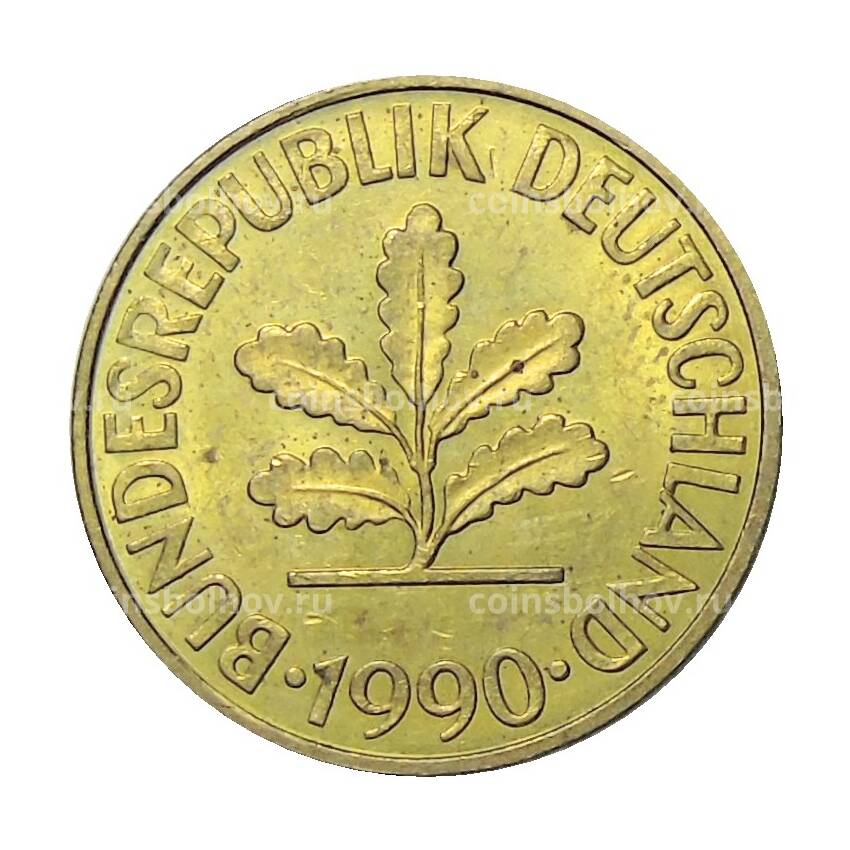 Монета 10 пфеннигов 1990 года  J Германия
