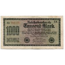 Банкнота 1000 марок 1922 года Германия