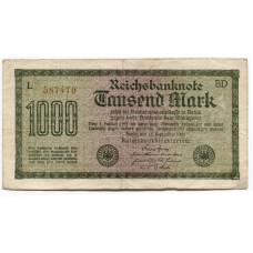 Банкнота 1000 марок 1922 года Германия