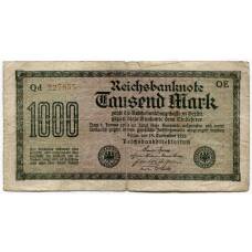 Банкнота 1000 марок 1922 года Германия