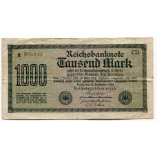 Банкнота 1000 марок 1922 года Германия
