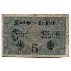 Банкнота 5 марок 1917 года Германия (вид 2)