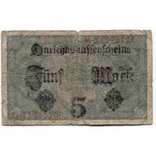 Банкнота 5 марок 1917 года Германия (вид 2)