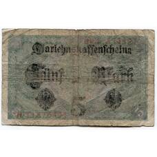 Банкнота 5 марок 1917 года Германия (вид 2)