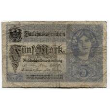 Банкнота 5 марок 1917 года Германия