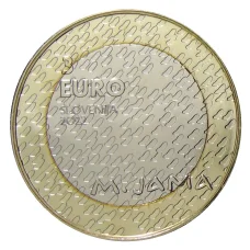 Монета 3 евро 2022 года Словения —  150 лет со дня рождения Матия Яма (реверс)