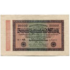Банкнота 20000 марок 1923 года Германия