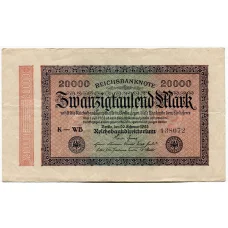 Банкнота 20000 марок 1923 года Германия