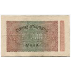 Банкнота 20000 марок 1923 года Германия (вид 2)