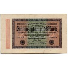Банкнота 20000 марок 1923 года Германия