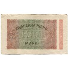 Банкнота 20000 марок 1923 года Германия (вид 2)