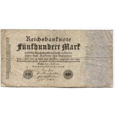 Банкнота 500 марок 1922 года Германия