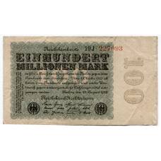Банкнота 100000000 марок 1923 года Германия
