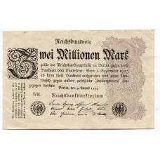 Банкнота 2000000 марок 1923 года Германия