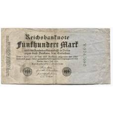 Банкнота 500 марок 1922 года Германия