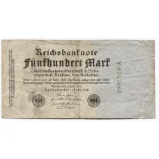 Банкнота 500 марок 1922 года Германия