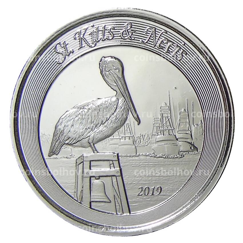 Монета 2 доллара 2019 года Восточные карибы— Сент-Китс и Невис