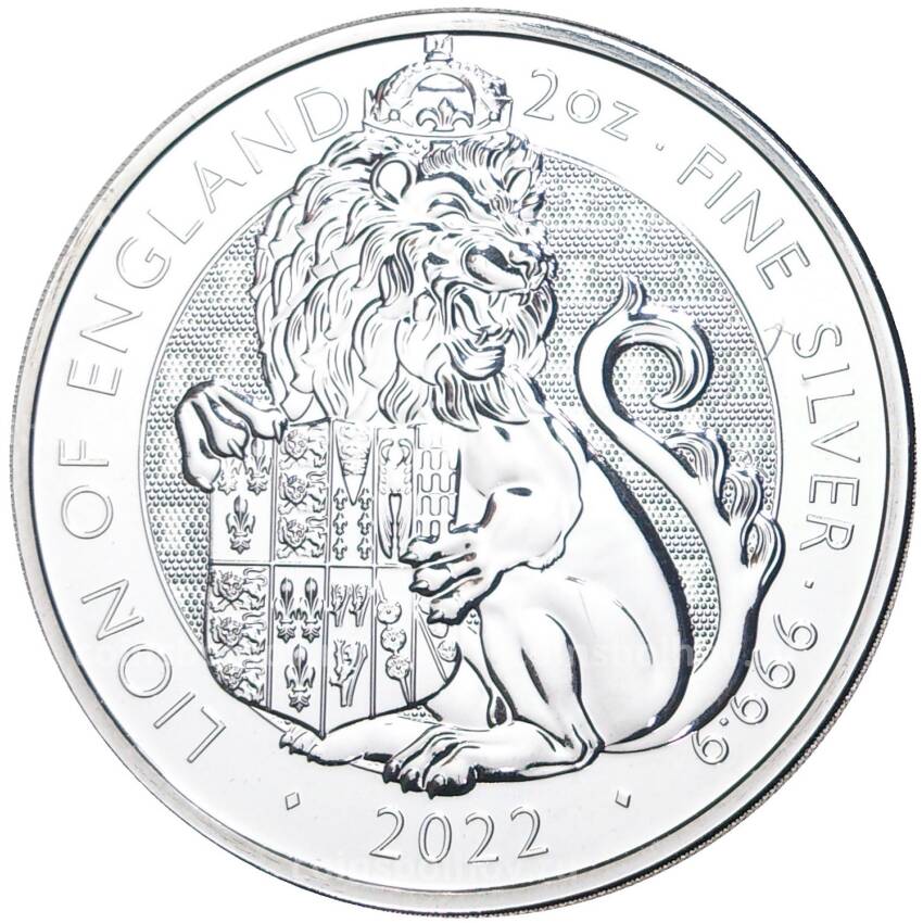 Монета 5 фунтов 2022 года Великобритания —  Звери Королевы — Лев Англии