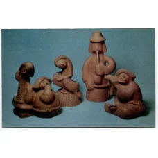 Открытка Н.И. Пушкарь — скульптурная композиция — «Белорусы — полещуки»