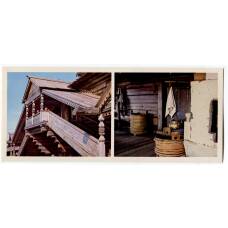 Открытка Крыльцо Преображенской церкви. Интерьер дома Ошевнева из деревни Ошевнево