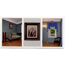 Открытка Спасское-Лутовиново -Малая гостиная. Диван «Самсон». Портрет Н.С.Тургенева. Худ.Эмиль Диссан.1845 год