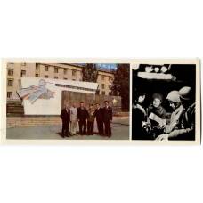 Открытка Героям Огненной дуги — Стелла героям-курянам на Красной площади в Курске.Под Курском.В Землянке.