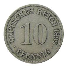 Монета 10 пфеннигов 1899 года A Германия (аверс)